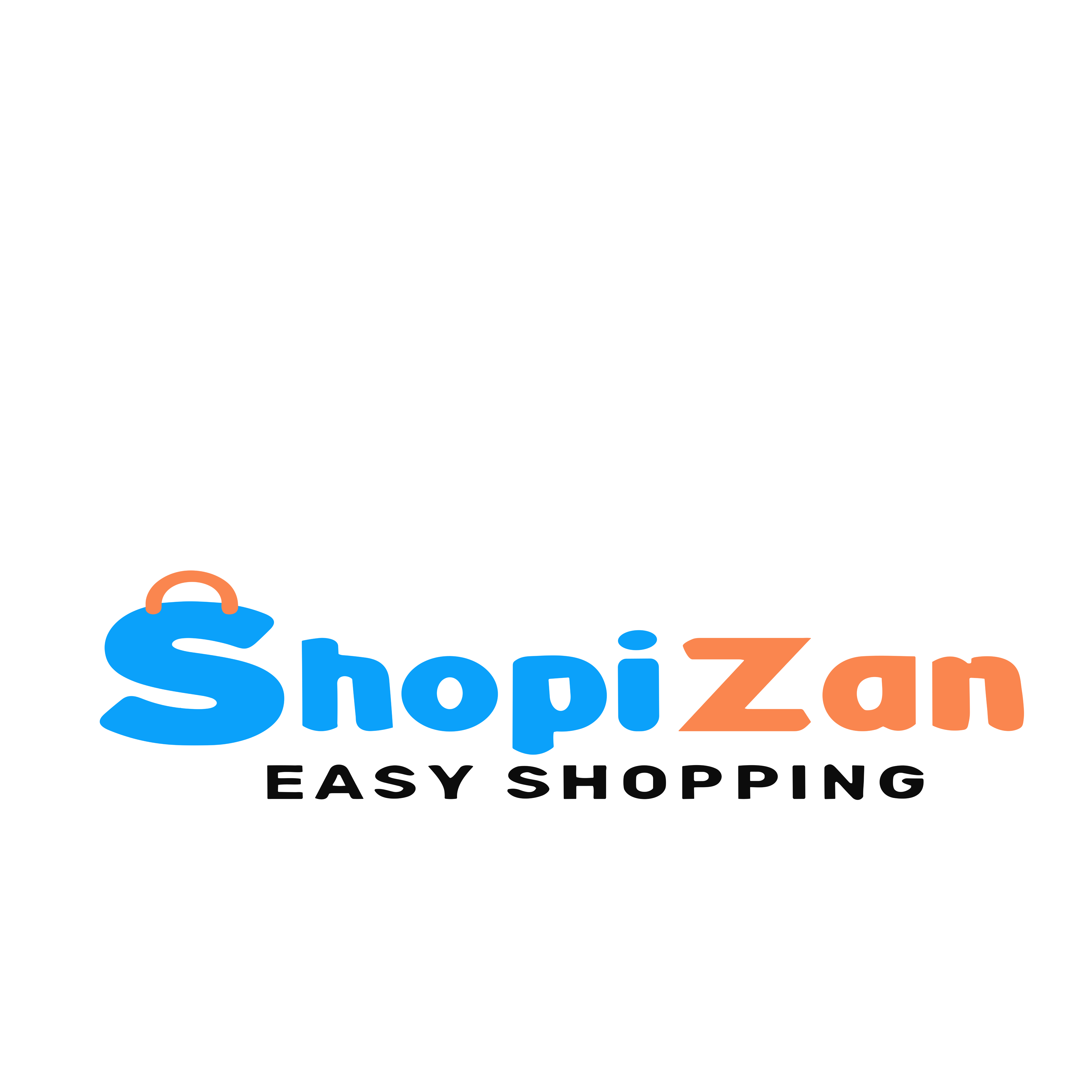 Shopizan Logo - Trusted Online Store for USA, Canada, and Europe | Secure Shopping & Fast Delivery BLUE AND ORANG COLOUR