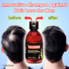 Folicerin Shampoo: Stop Hair Loss & Boost Growth Naturally | Shopizan Folicerin Anti-Hair Loss Shampoo for Men: Before-and-after comparison showing reduced balding and thicker hair, with a red bottle featuring 'ANTI-HAIR LOSS SHAMPOO FOR MEN' label